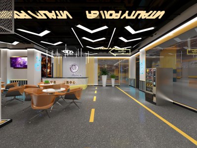 工业风舞蹈教育机构3D模型下载